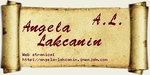 Angela Lakčanin vizit kartica